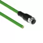 ACT Industrial 3.00 metri sensora kabelis M12A 8-pin sieviešu uz atvērtu galu, Ultraflex TPE kabelis, ekranēts