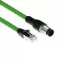 ACT Industrial 5.00 metru sensora kabelis M12A 8-pin vīrišķais uz RJ45 vīrišķais, Ultraflex SF/UTP TPE kabelis, ekranēts