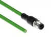 ACT Industrial 1,50 metru sensora kabelis M12D 4-pin vīrišķais uz atvērtu galu, Superflex Xtreme TPE kabelis, ekranēts