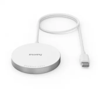 Hama MagCharge FC15 mobilajam tālrunim, viedtālrunim balts USB bezvadu uzlāde ātrā uzlāde iekštelpām