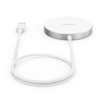 Hama MagCharge FC15 mobilajam tālrunim, viedtālrunim balts USB bezvadu uzlāde ātrā uzlāde iekštelpām