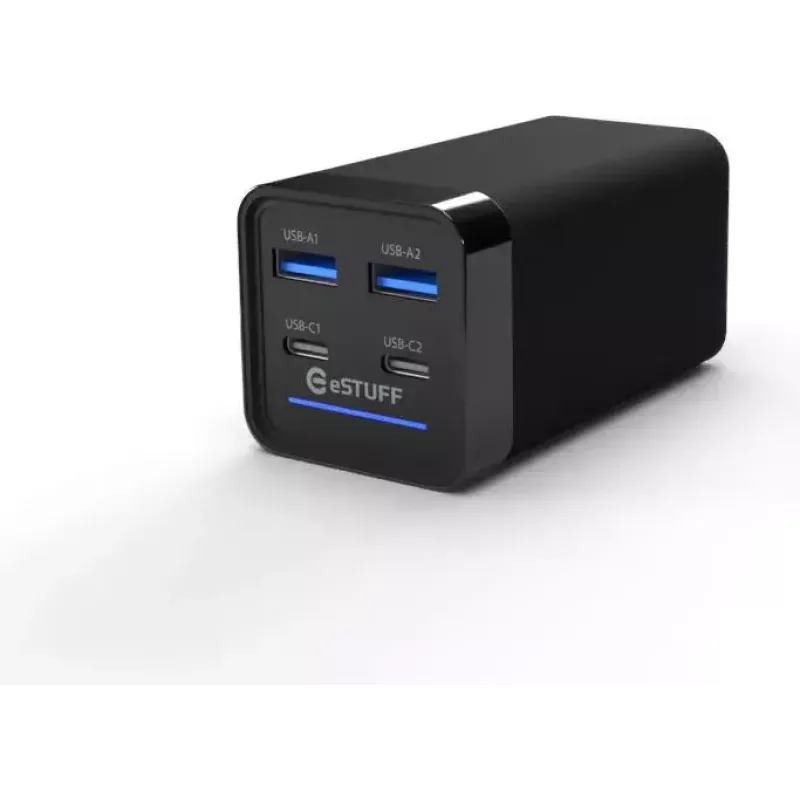 Mobilā ierīču lādētājs eSTUFF ES635200 Universāls Melns 2 USB Type-C