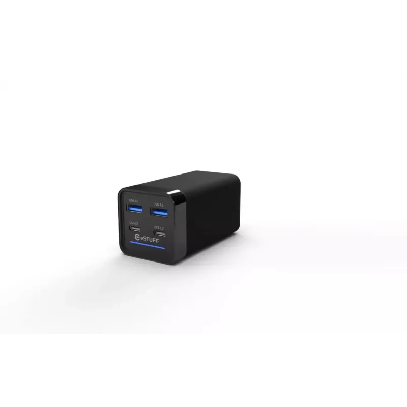 Mobilā ierīču lādētājs eSTUFF ES635200 Universāls Melns 2 USB Type-C