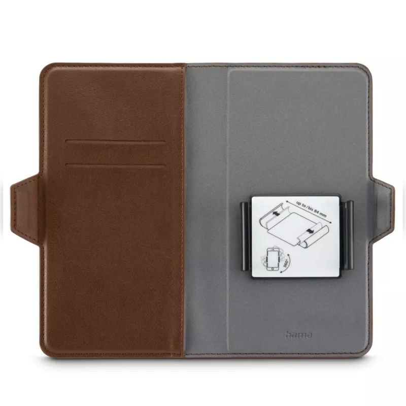Hama 00118895 mobilā tālruņa maciņš 15,5 cm (6,1 collas) grāmatveida Brūns
