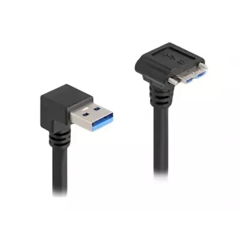 DeLOCK USB kabelis USB Type‑A spraudnis 90° lejupvērsts uz Micro‑B spraudnis 1 m melns