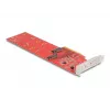 DeLOCK PCI Express x8 karte uz 2 iekšējām NVMe M.2 Key M 110 mm bifurkācija zema profila