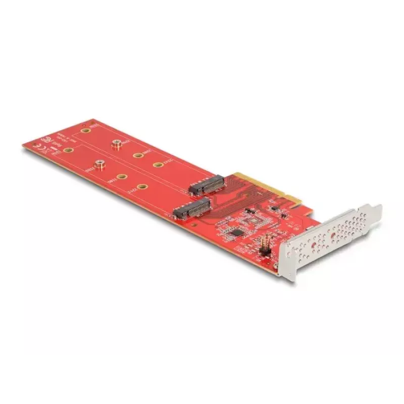 DeLOCK PCI Express x8 karte uz 2 iekšējām NVMe M.2 Key M 110 mm bifurkācija zema profila