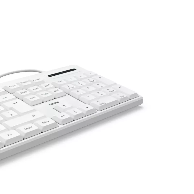 Hama CK-200 tastatūra Mājai/Birojam USB QWERTZ vācu balta