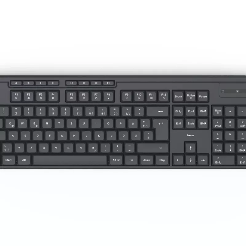 Hama WK-200 tastatūra mājai/birojam RF Wireless QWERTZ vācu Melna