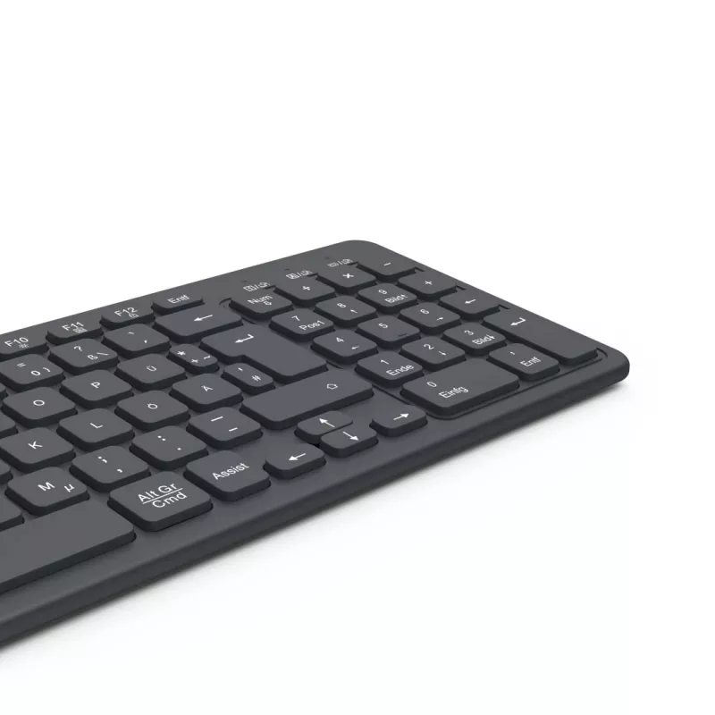 Hama WK-300 tastatūra Mājai/Birojam RF Wireless + Bluetooth QWERTZ vācu Melna