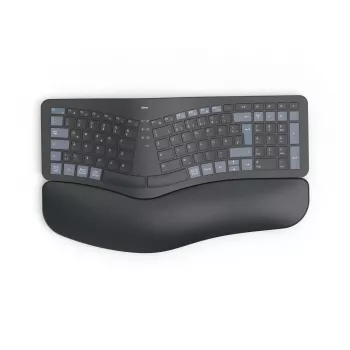 Hama WK-900 Ergo tastatūra Mājai/Birojam RF Wireless + Bluetooth QWERTZ Vācu Melna, Zila, Tumši pelēka