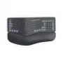 Hama WK-900 Ergo tastatūra Mājai/Birojam RF Wireless + Bluetooth QWERTZ Vācu Melna, Zila, Tumši pelēka