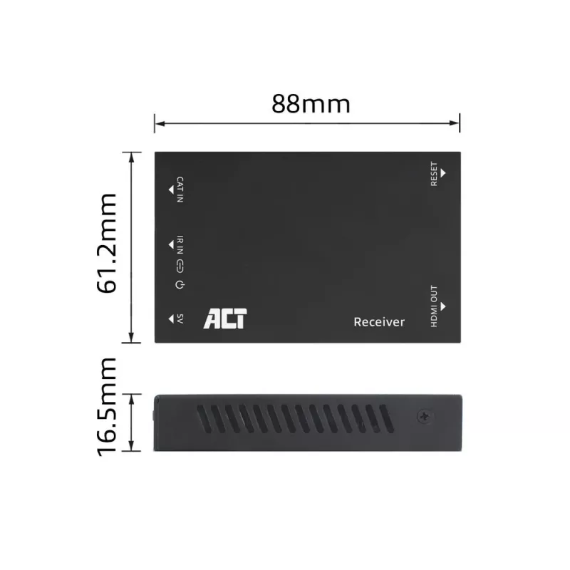 Uztvērējs ACT AC7853 HDMI over CATx — uztvērējs HDMI signālam caur Ethernet līdz 150 m