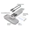 ACT USB 40Gbps M.2 2280 NVMe / PCIe SSD korpuss, bez instrumentiem