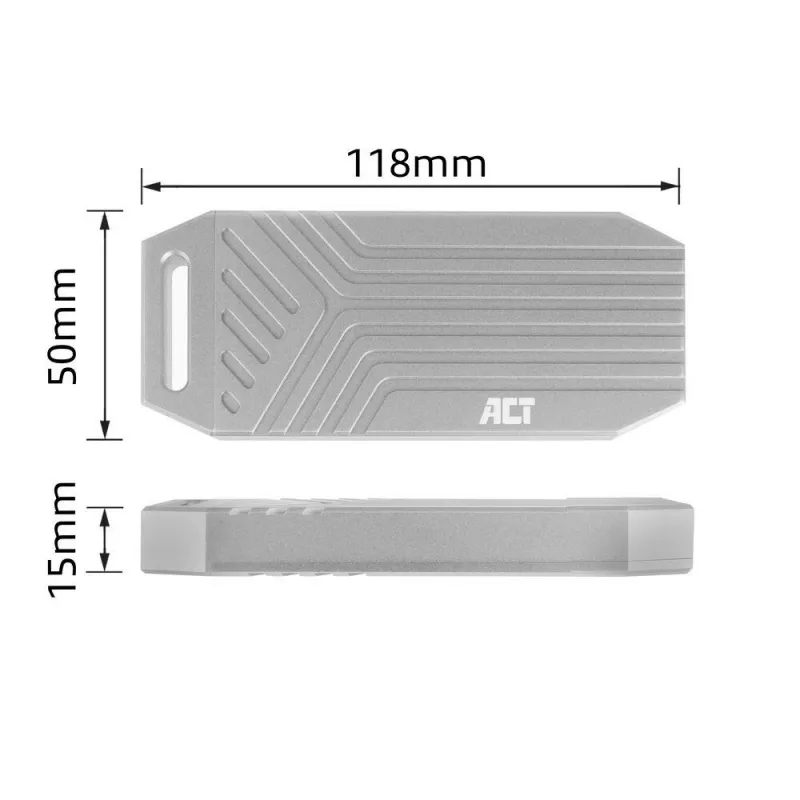 ACT USB 40Gbps M.2 2280 NVMe / PCIe SSD korpuss, bez instrumentiem