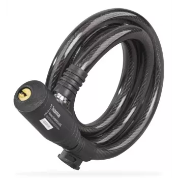 Hama 00178136 velosipēda slēdzene, melna, 1200 mm, troses slēdzene