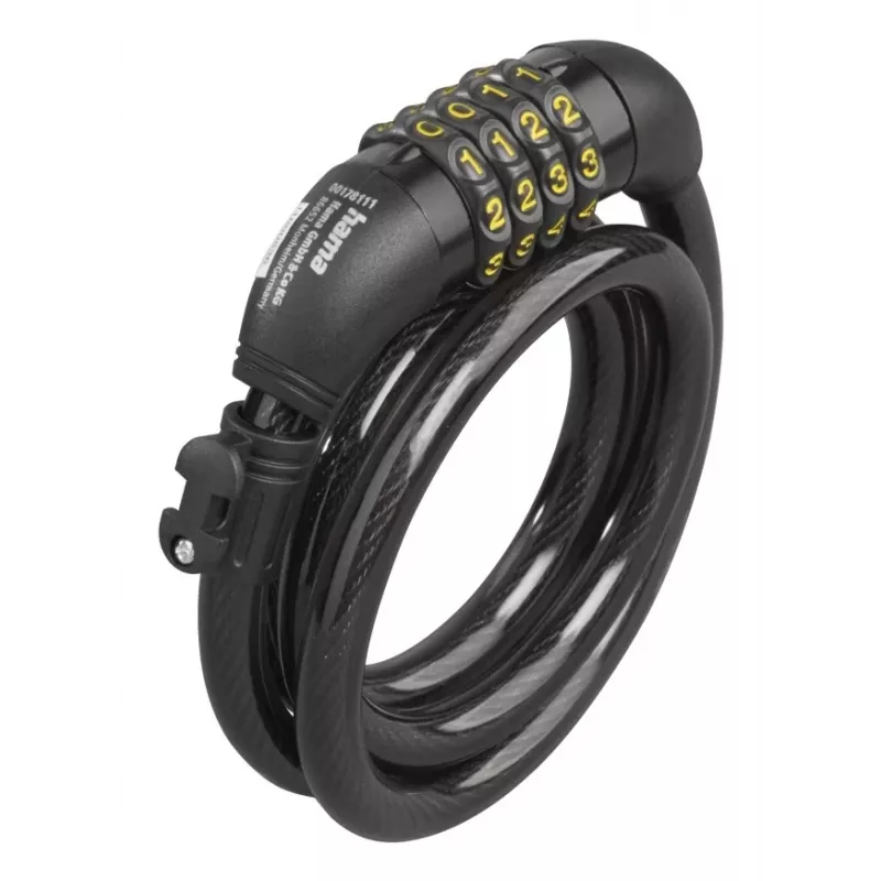 Hama 00178135 velosipēda slēdzene melna 1200 mm kabeļa slēdzene