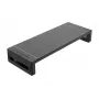Monitora statīvs EQUIP Ergonomisks monitora statīvs ar USB (USB-A x4, USB-C x1), brīvi stāvošs, 25 kg, melns