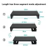 Monitora statīvs EQUIP Ergonomisks monitora statīvs ar USB (USB-A x4, USB-C x1), brīvi stāvošs, 25 kg, melns