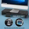 Monitora statīvs EQUIP Ergonomisks monitora statīvs ar USB (USB-A x4, USB-C x1), brīvi stāvošs, 25 kg, melns