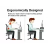 Monitora statīvs EQUIP Ergonomisks monitora statīvs ar USB (USB-A x4, USB-C x1), brīvi stāvošs, 25 kg, melns