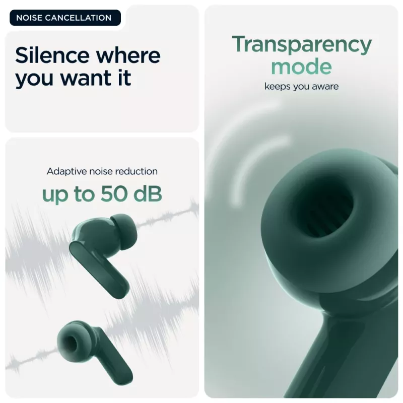 Motorola Moto Buds Bass austiņas True Wireless Stereo (TWS) Ievietojamās Zvani/Mūzika Bluetooth Zaļa