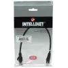 Intellinet tīkla komutācijas kabelis, Cat5e, 0,25 m, melns, CCA, U/UTP, PVC, RJ45, zelta pārklājuma kontakti, neaizķerams, ar uzmavu, mūža garantija