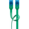 Goobay CAT 6A plakanais pārlādes kabelis U/UTP 1m zaļš RJ-45