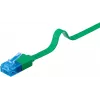 Goobay CAT 6A plakanais pārlādes kabelis U/UTP 1m zaļš RJ-45