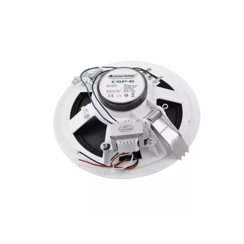 Pilna diapazona skaļrunis Omnitronic 80710250 Balts Vadu 6 W