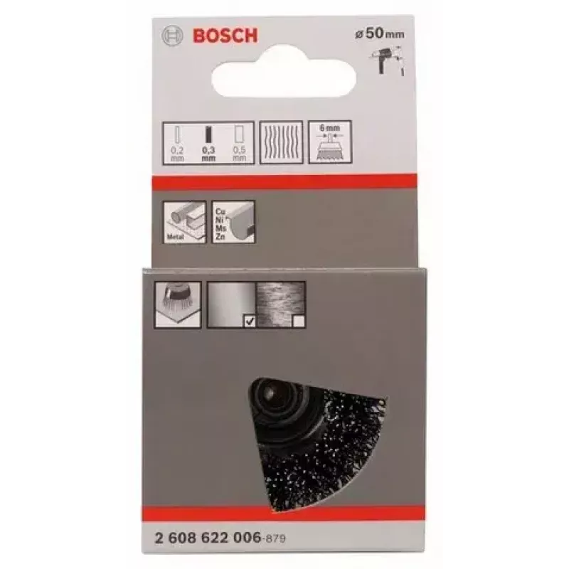 Kausu birste Bosch 2 608 622 006 Diametrs 5 cm stieples biezums 0,3 mm