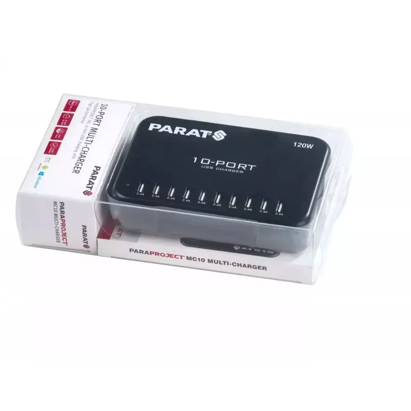 Charger Parat Paraproject MC10 MP3 Mobile phone Smartphone Tablet Melns