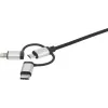 USB kabelis Renkforce RF-4600467 0,5 m USB A USB C/Micro-USB B/Lightning Pelēks