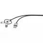 USB kabelis Renkforce RF-4600467 0,5 m USB A USB C/Micro-USB B/Lightning Pelēks