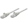 Intellinet Network komutācijas kabelis, Cat6, 0.25m, pelēka, CCA, U/UTP, PVC, RJ45, Gold Plated Contacts, Snagless, Booted, Lifetime Warranty