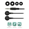 Ewent EW3584 austiņas/headset Vadu Ievietojamās Mūzika Melna