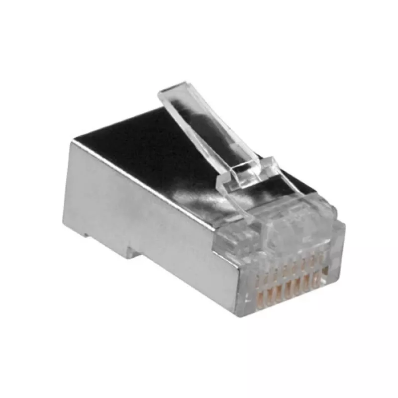 ACT RJ45 (8P/8C) ekranēts modulārais savienotājs apaļam kabelim ar dzīslu vadiem