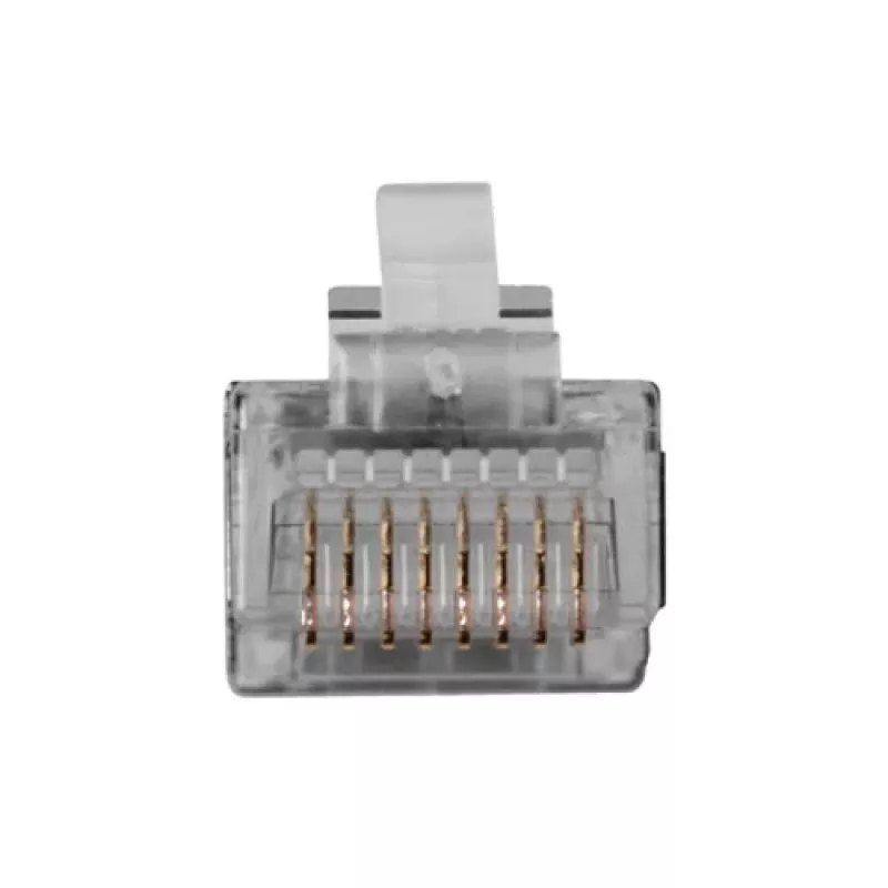 ACT RJ45 (8P/8C) ekranēts modulārs savienotājs apaļajam kabelim ar cietajiem vadiem