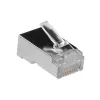 ACT RJ45 (8P/8C) ekranēts modulārs savienotājs apaļajam kabelim ar cietajiem vadiem