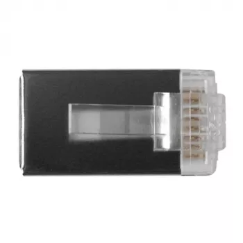 ACT RJ45 (8P/8C) CAT6 ekranēts modulārs savienotājs apaļam kabelim ar vienlaidu vai vītu dzīslu vadiem