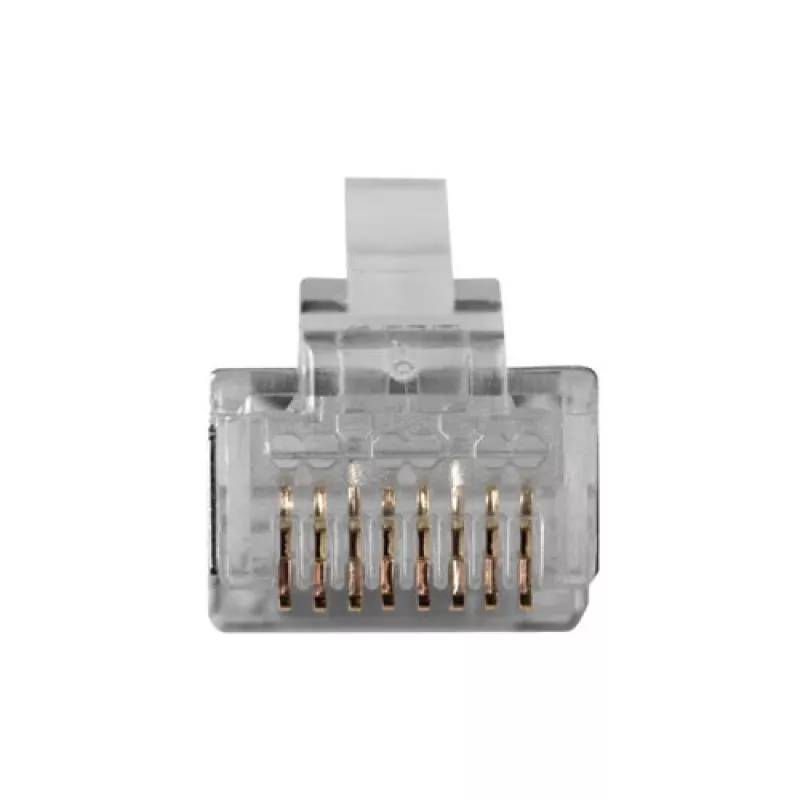 ACT RJ45 (8P/8C) CAT6 ekranēts modulārs savienotājs apaļam kabelim ar vienlaidu vai vītu dzīslu vadiem