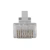 ACT RJ45 (8P/8C) CAT6 modulārs savienotājs apaļajam kabelim ar cietiem vai savītiem vadiem