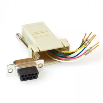 ACT Uzmontējams Lieljaudas Adapters RJ-45 Mātīte uz 09 polu D-Sub Vīrietis