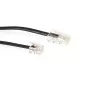 ACT melns 3 metru plakans telefona kabelis ar RJ11 un RJ45 savienotājiem