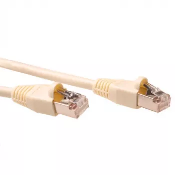 ACT Ivory 5 metru SF/UTP CAT5E komutācijas kabelis ar nesaaugstošu fiksatoru un RJ45 savienotājiem