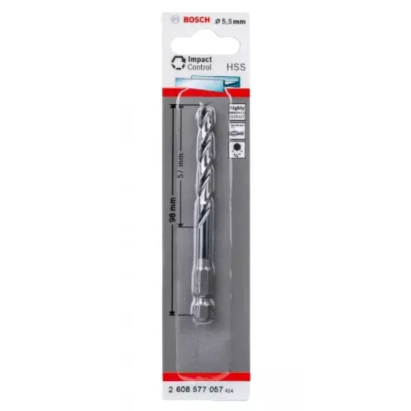 Vīturbis Bosch HSS ar sešstūra kātu 5,5 mm