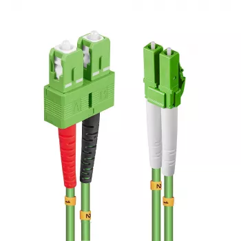 Lindy 46324 InfiniBand/optiskās šķiedras kabelis 10 m 2x LC 2x SC zaļš