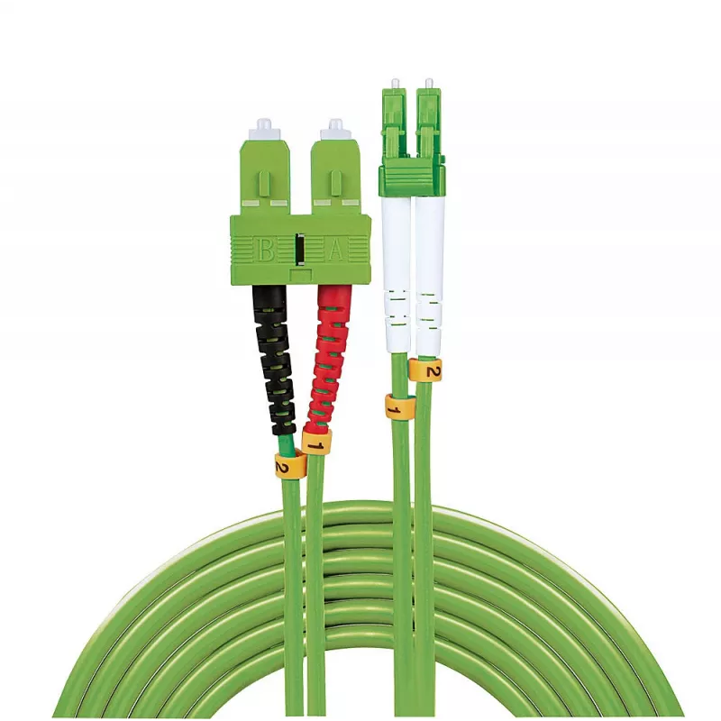 Lindy 46324 InfiniBand/optiskās šķiedras kabelis 10 m 2x LC 2x SC zaļš
