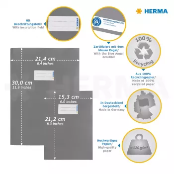 Žurnāla/grāmatas vāciņš HERMA 7096 melns