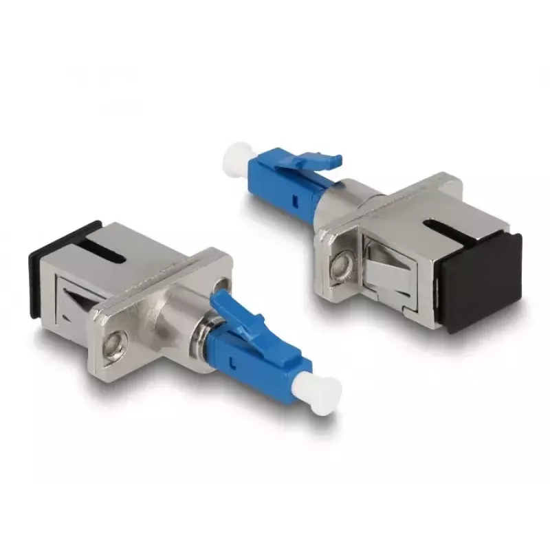 DeLOCK optiskās šķiedras hibrīda adapteris LC Simplex vīrišķais uz SC Simplex sievišķais zils